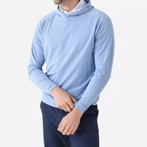 NWT Peter Millar Men's Crown Sport Pine Performance Hoodie Size L - Blue